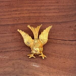 Gold Bird Brooch
